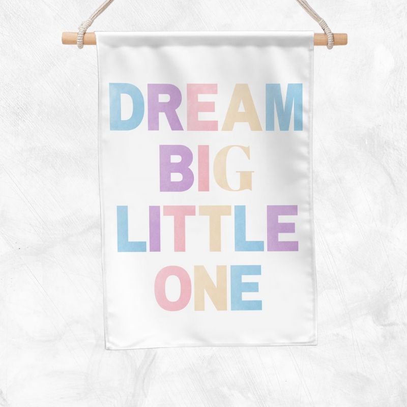 Dream Big Little One Banner (Unicorn)