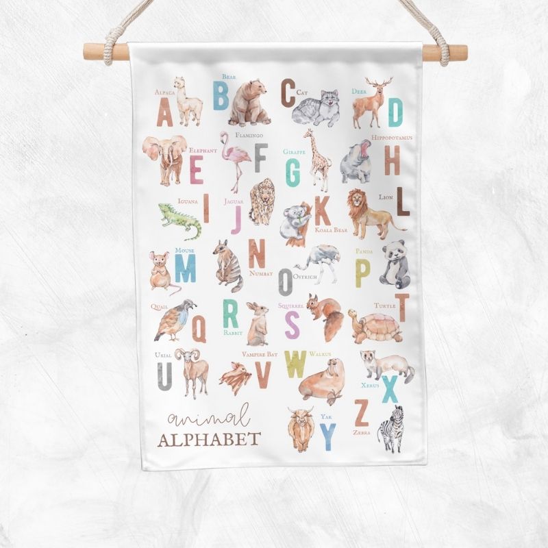 Animal Alphabet Educational Banner