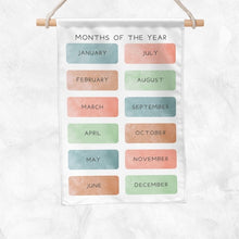 Load image into Gallery viewer, Months Of The Year Educational Banner (Pastel)
