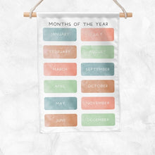 Load image into Gallery viewer, Months Of The Year Educational Banner (Pastel)

