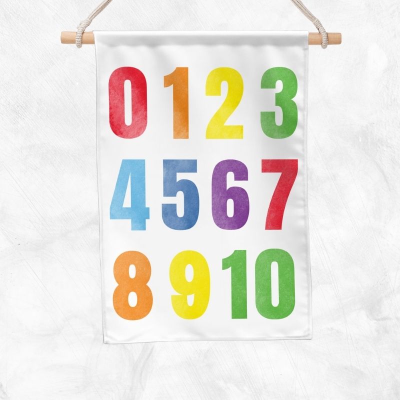 Number Educational Banner (Rainbow)
