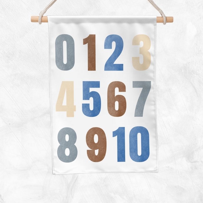 Number Educational Banner (Blue)