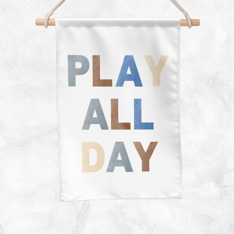 Play All Day Banner (Blue)