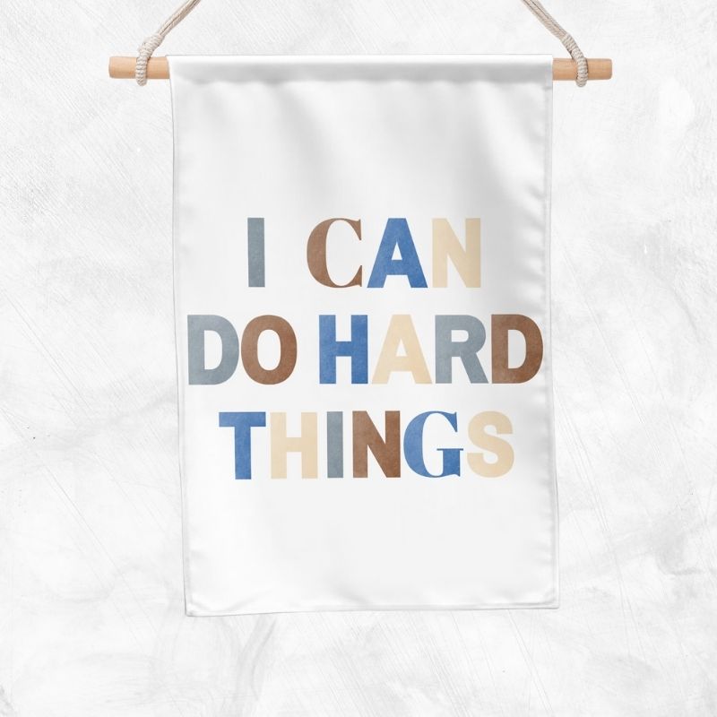 I Can Do Hard Things Banner (Blue)