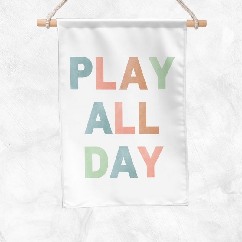 Play All Day Banner (Pastel)