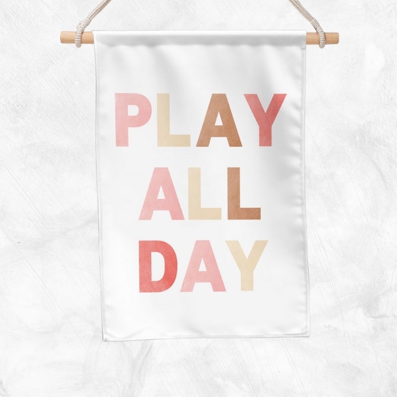 Play All Day Banner (Pink)