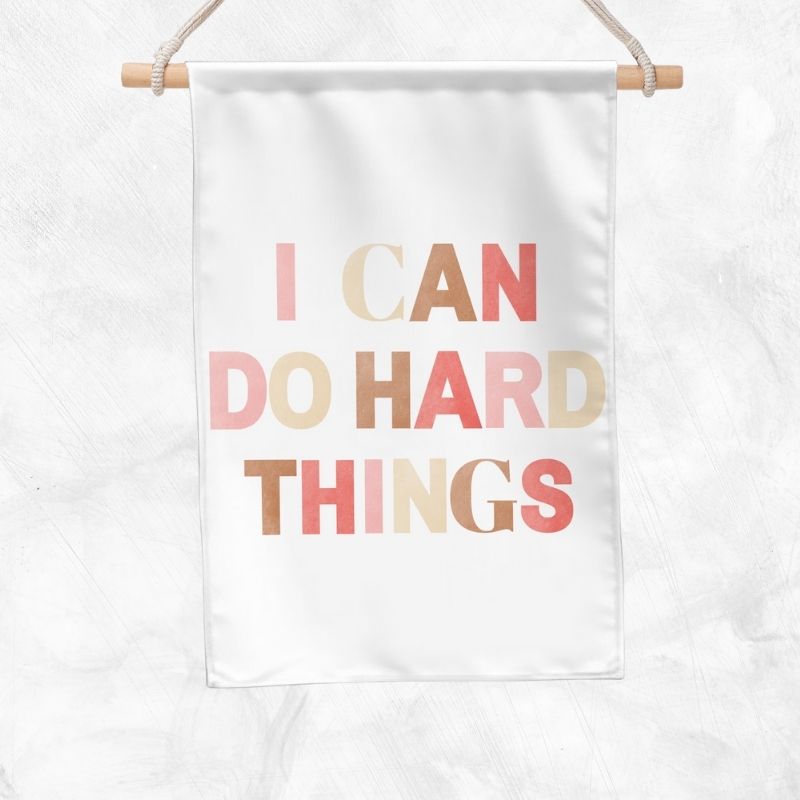 I Can Do Hard Things Banner (Pink)