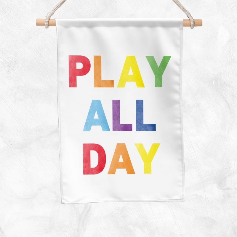 Play All Day Banner (Rainbow)