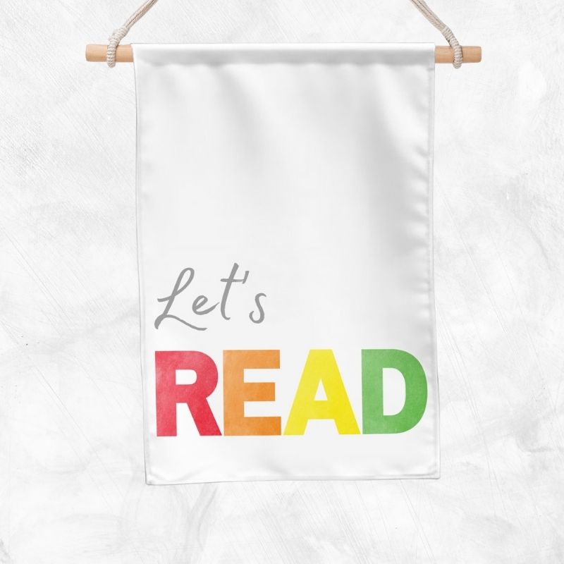 Let's Read Banner (Rainbow)