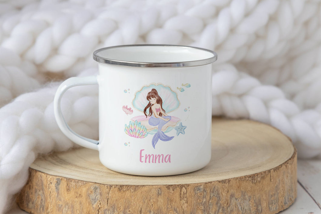 Little Mermaid Enamel Cup