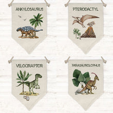 Load image into Gallery viewer, Personalized Dinosaur Flag Pennant
