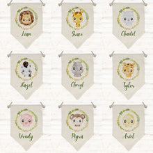 Load image into Gallery viewer, Personalized Animal Baby Face Flag Pennant
