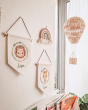 Load image into Gallery viewer, Personalized Animal Baby Face Flag Pennant
