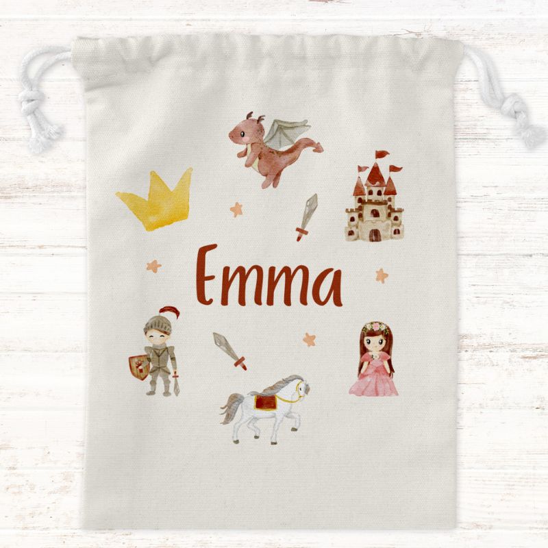 Knight And Princess Canvas Pouch