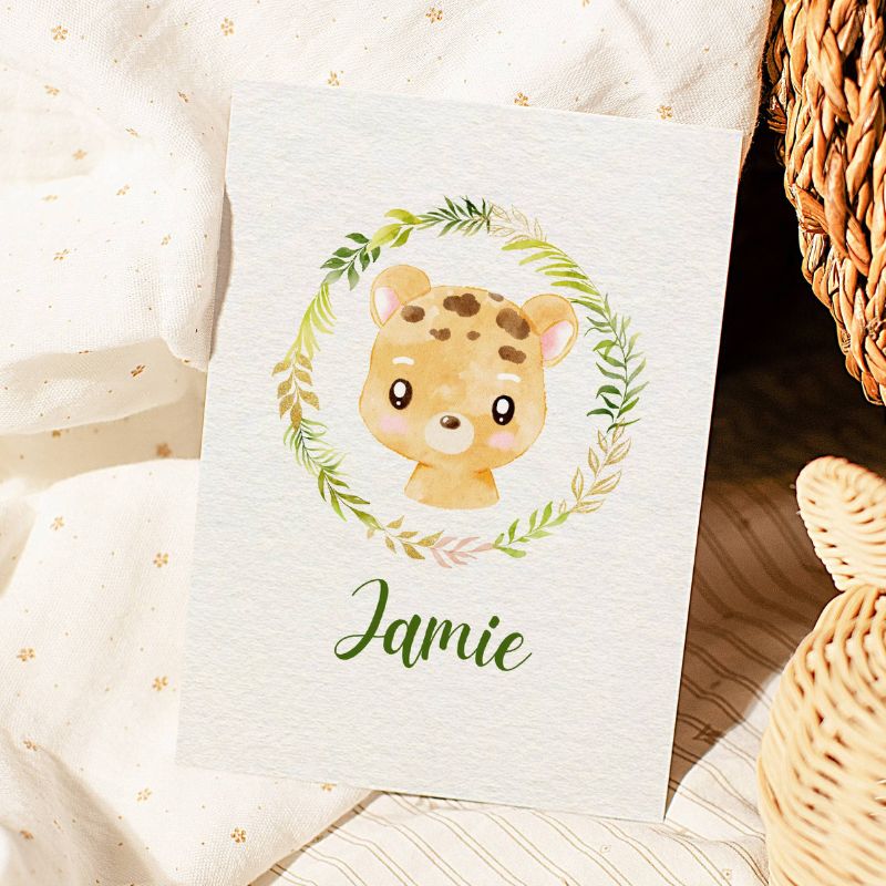 Personalized Animal Baby Face Print