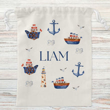 Load image into Gallery viewer, Nautical Canvas Pouch
