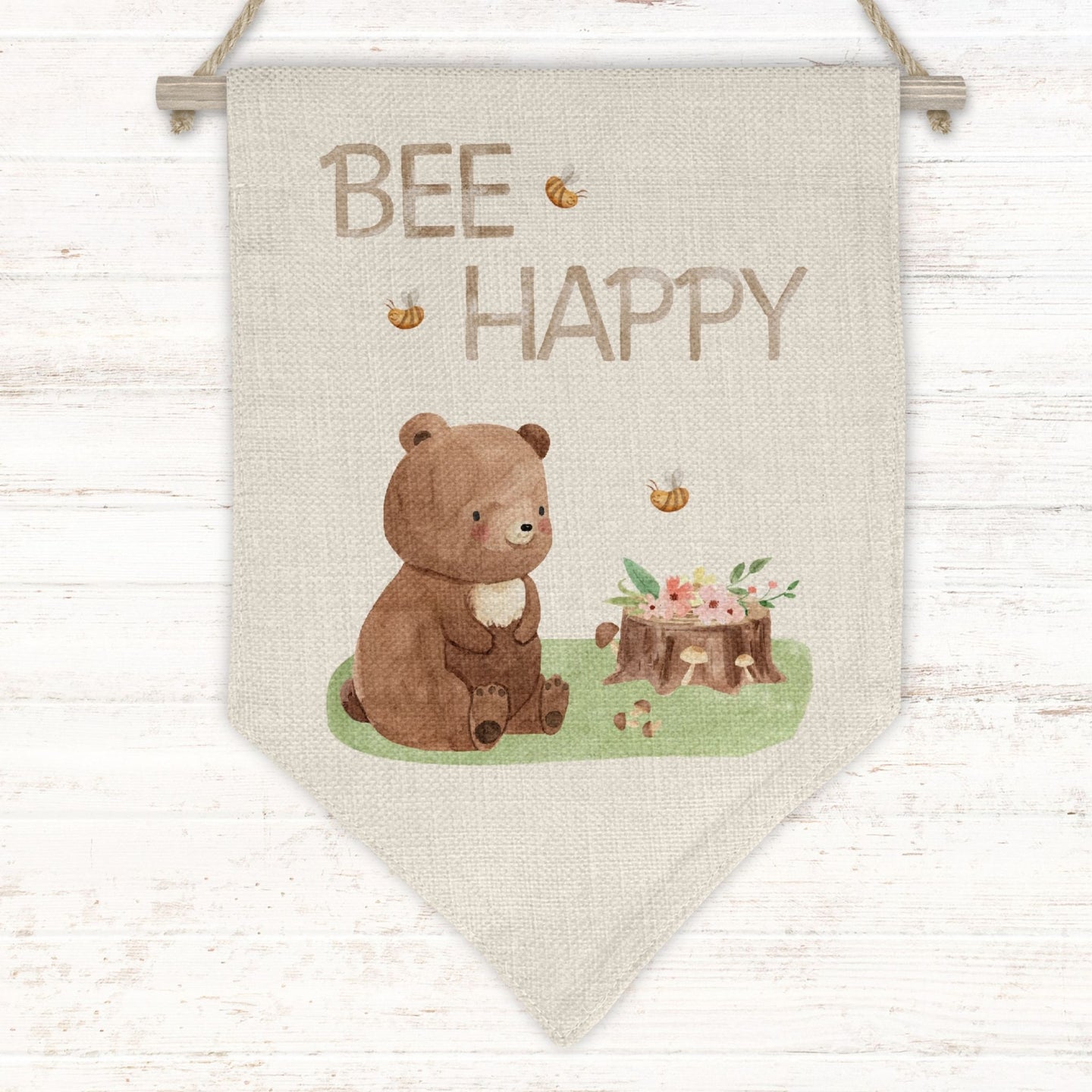 Bee Happy (Flag Pennant)