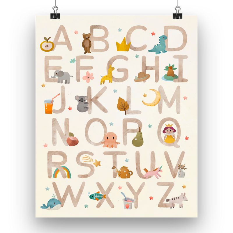 Boho Alphabet Poster