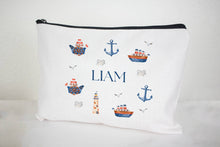 Load image into Gallery viewer, Nautical Zip Pouch
